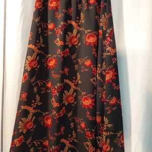 Vintage 90s Reversal Skirt Womens  Maxi Floral Animal Print  Boho Fairy Grunge